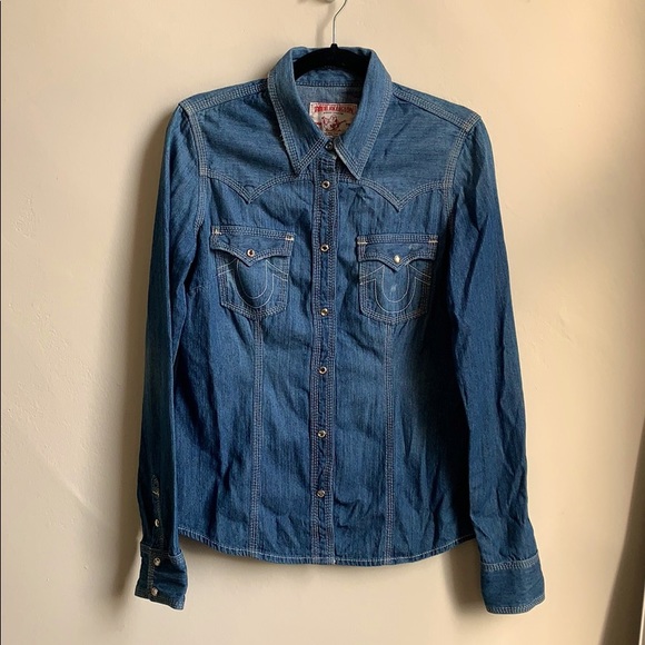 true religion button up